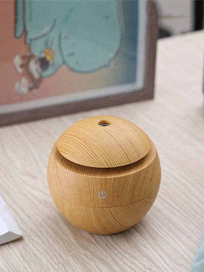 Wooden Aroma Humidifier – USB LED Mist Diffuser