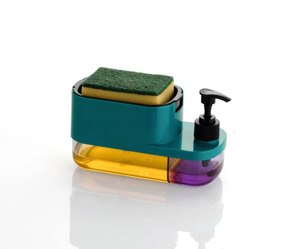 3-in-1 Liquid Soap Dispenser with Sponge Holder (600 ML)