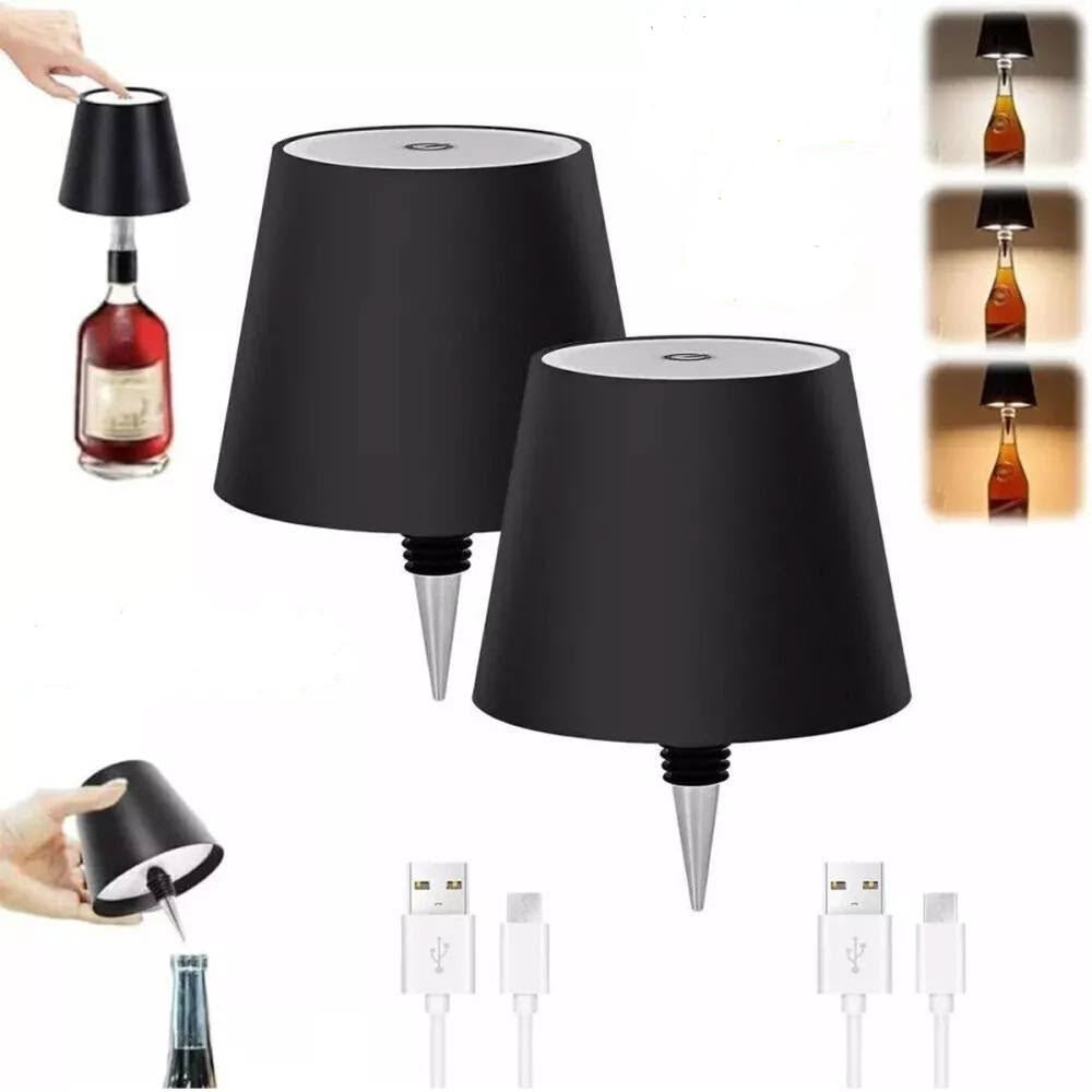 Wireless RGB Bottle Lamp – Rechargeable Touch Control LED Table Light
