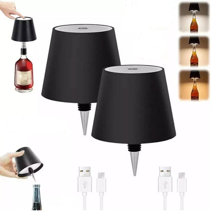 Wireless RGB Bottle Lamp – Rechargeable Touch Control LED Table Light
