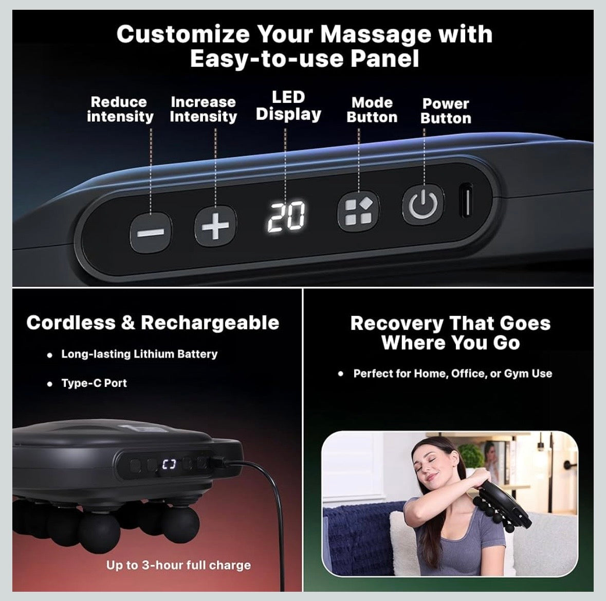 8-Head Deep Tissue Massager