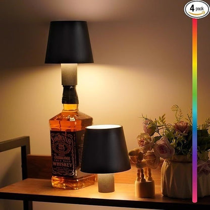 Wireless RGB Bottle Lamp – Rechargeable Touch Control LED Table Light