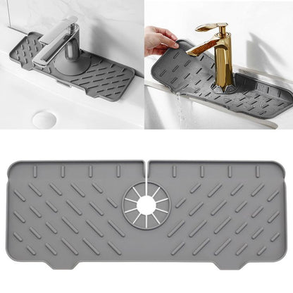 Silicone Sink Drainer Pad – Splash Guard & Faucet Drying Mat