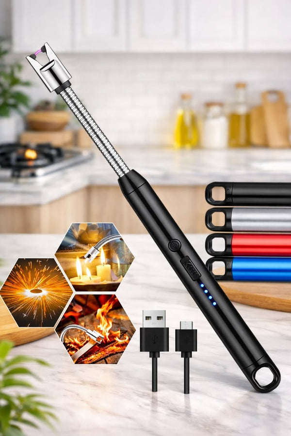 USB Rechargeable Electric Gas Lighter with Charging Cable