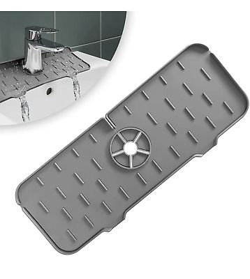 Silicone Sink Drainer Pad – Splash Guard & Faucet Drying Mat