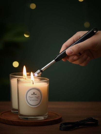 USB Rechargeable Electric Gas Lighter with Charging Cable