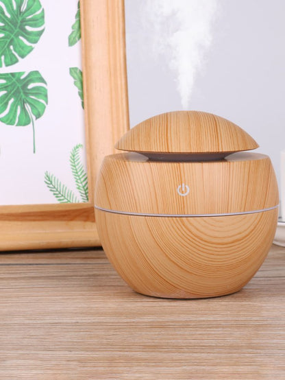 Wooden Aroma Humidifier – USB LED Mist Diffuser